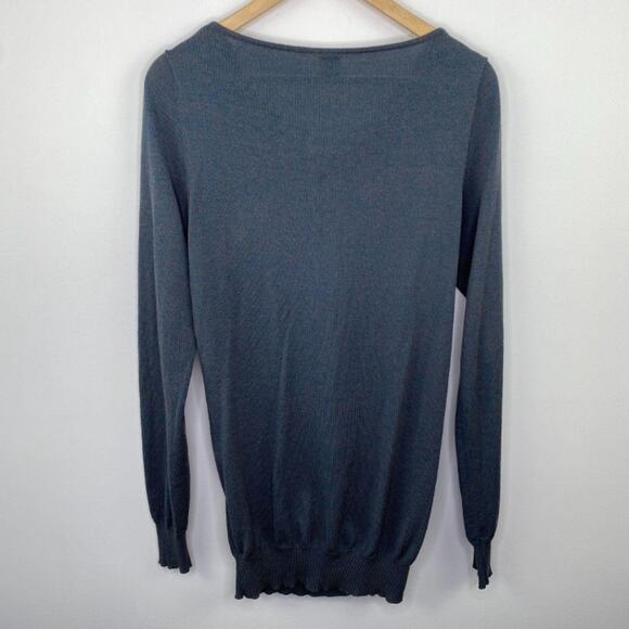 Trouve Blue Brown Oversized Cowl Neck Long Sleeve Sweater Women's Size 1 - Picture 8 of 8